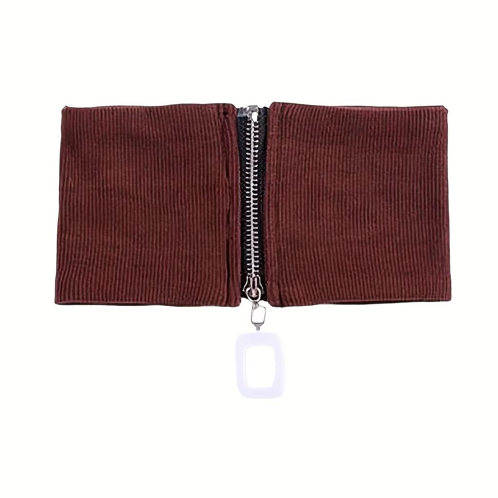 Elegant Zipper Neck Warmer, Stretchable Windproof Knit Scarf and Collar for Warm Decoration