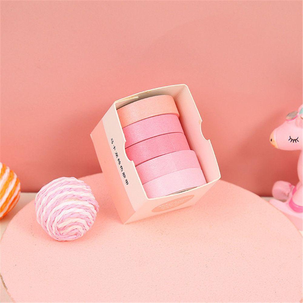 5Rolls/box Decorative Stationery School Adhesive Scrapbooking Washi Tape Masking Tape