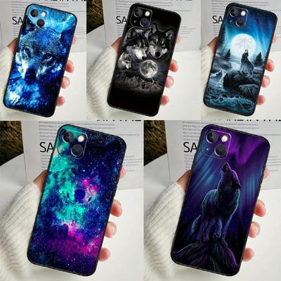 Animal Wolf Galaxy Phone Case For iPhone 14 13 12 11 16 15 Pro Max Plus Mini 7 8 X XR XS Max Soft Cover