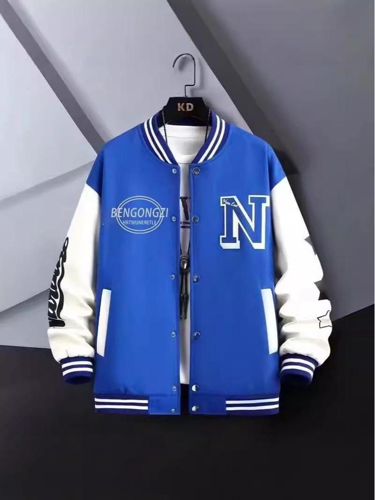 Veste de baseball tendance pour homme: Sweat à capuche Printemps/Automne pour Étudiants Stylés et Amateurs de Sport