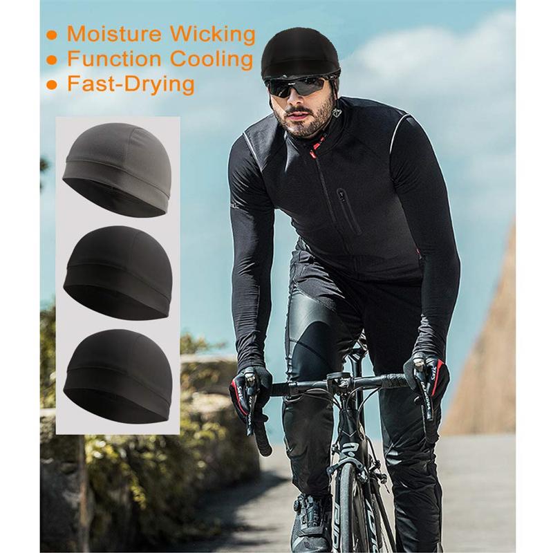 Summer Cooling Skull Caps Helmet Liner Anti-UV Anti-Sweat Wicking Cycling Running Motorcycle & Riding Under Hard Hat Liner