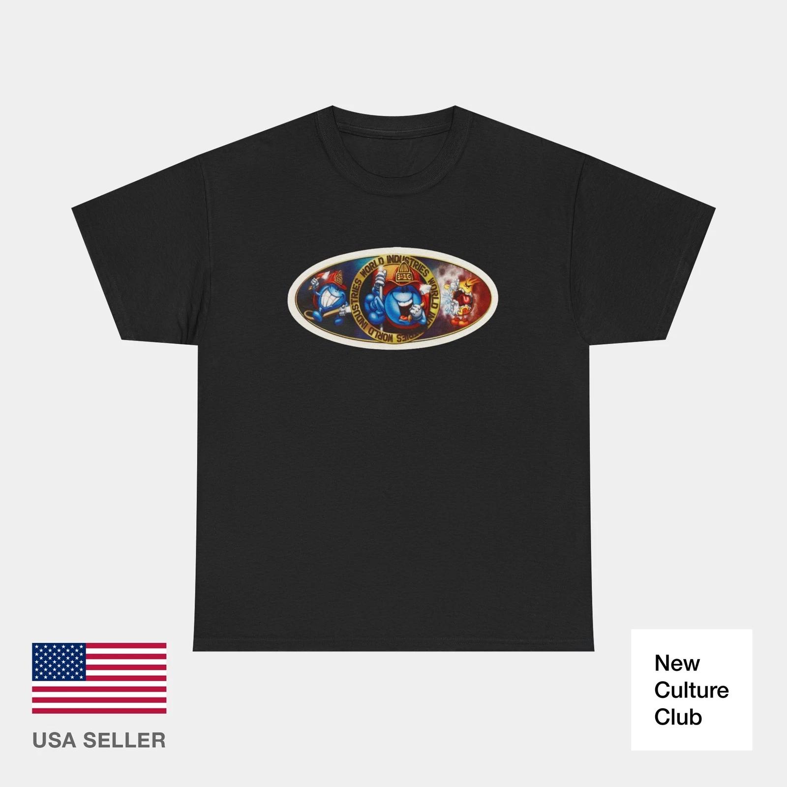 Wet Willy Fireman World Industries 2000s Skateboard Vintage Classic TShirt Print 3XL