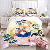 Sailor Moon Adventure Print 3Pcs Bedding Setduvet Cover With 2 Bedropillowcase Home Birthday Gift