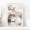 Moderne Japanse Minimalistische Zen Zen Vreedzaam Landschap Kunst Poster Canvas Print Woonkamer Slaapkamer Huisdecoratie Frameloos
