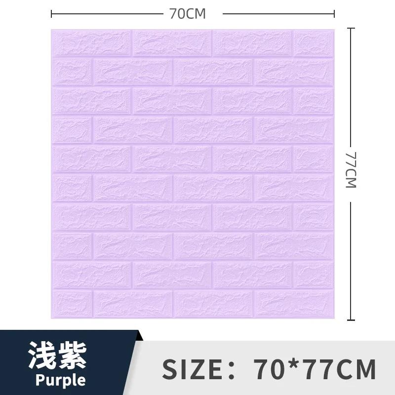 12pcs Self Adhesive Wallpaper Peel and Stick 3D Wall Panel Living Room Brick Stickers Bedroom Kids Room Brick Papers Home Decor