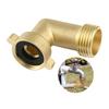 Brass Garden Hose Adapter Brass 90 Degree Hose Elbow Connector Home Garden Hose Joint Adapter Fittings Hose Quick Connector