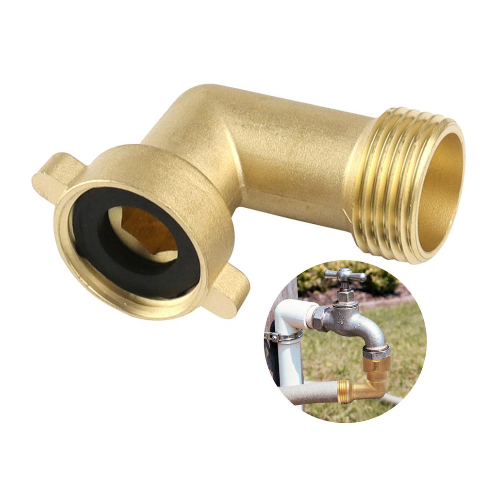 Brass Garden Hose Adapter Brass 90 Degree Hose Elbow Connector Home Garden Hose Joint Adapter Fittings Hose Quick Connector