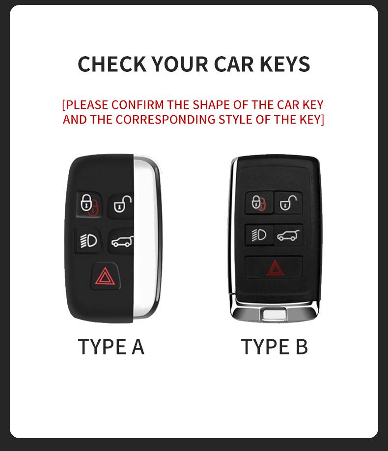 Compatible 3D Suede Key Cover for Land Rover, Range Rover Discovery, Sport 2, and Autobiography 4th/5th Gen Models.