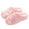 Women Winter Warm Slippers Cartoon Cat Shoes Furry Plush Slides Round Toe Flats Indoor Home Bedroom Floor Slippers Ladies Shoe