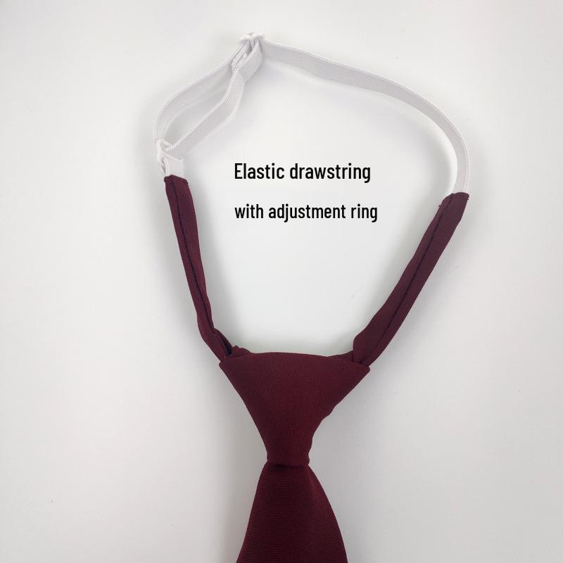 Navy Blue Solid Color Tie for Men and Women - JK Sailor Suit Style