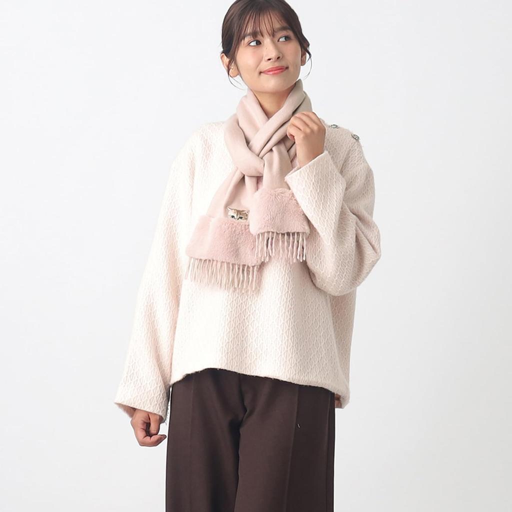 Paul Joe Moonbat Katze Fellschal mit Marken-Blassrosa & (44586) Verpackung,