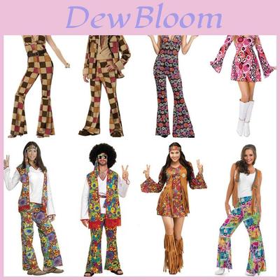 70s Retro Disco Cosplay Costume Set For Men And Women Perfect For Halloween And Themed Parties