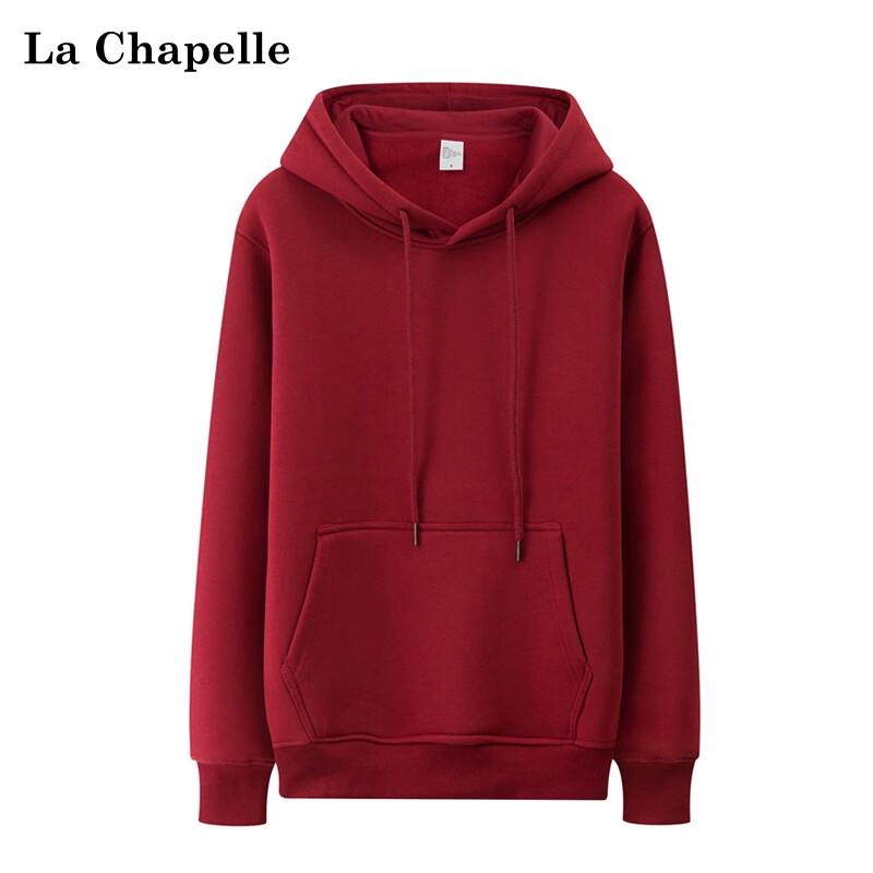 

La Chapelle Unisex Solid Color Hooded Pullover Sweatshirt S