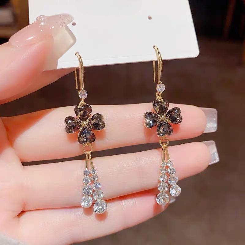 

Элемент Звезда Модные Кристальные Серьги-кисточки с цветком Мастхэв Серьги-крючки Для Модниц Персонажи