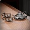 Mouse Tail Flower Teapot Set - English & Nordic Style Heat-Resistant Glass for Afternoon & Fruit Tea