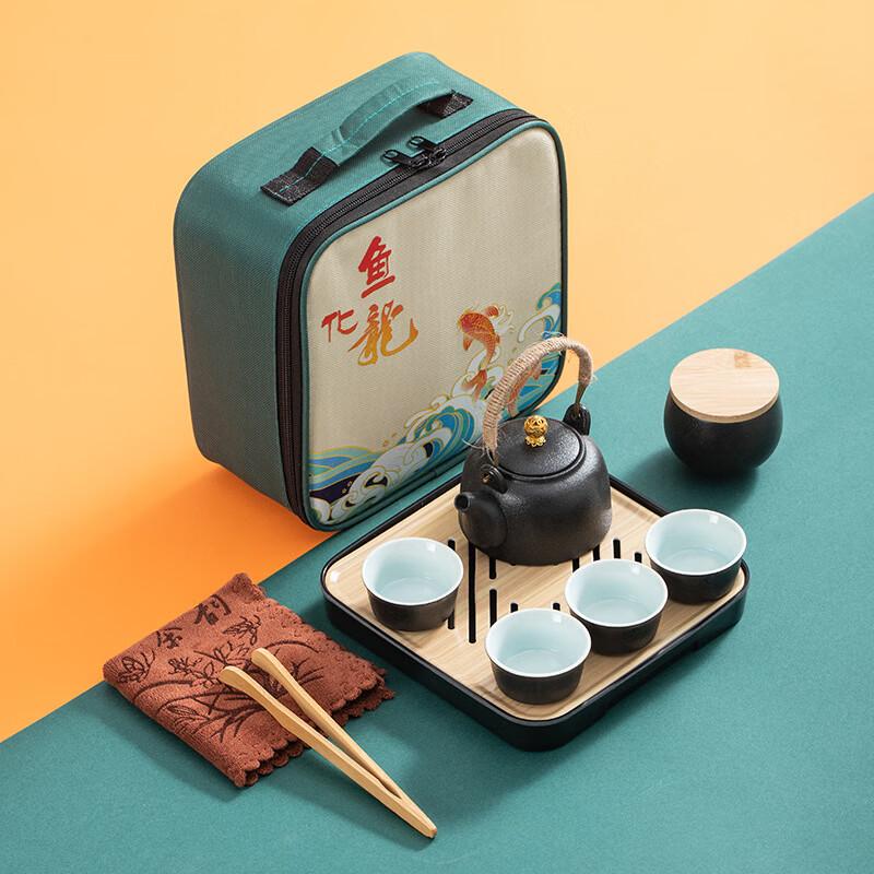 Portable Coarse Pottery Travel Kung Fu Tea Set