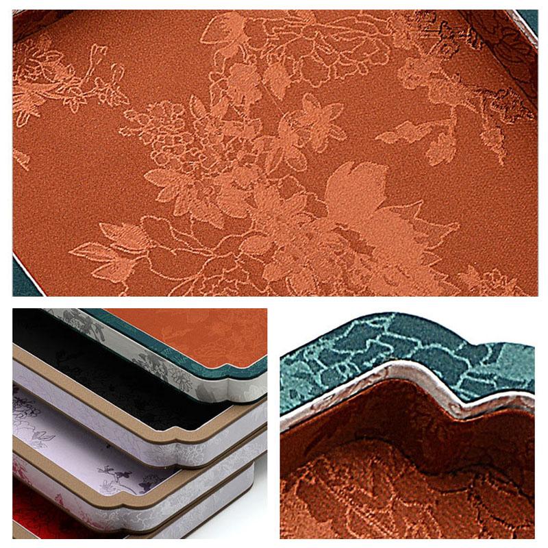 Ancient Style Jewelry Display Tray Counter Jade Storage Display Viewing Trays Forged Cloth Necklace Bracelet Organizer Plate