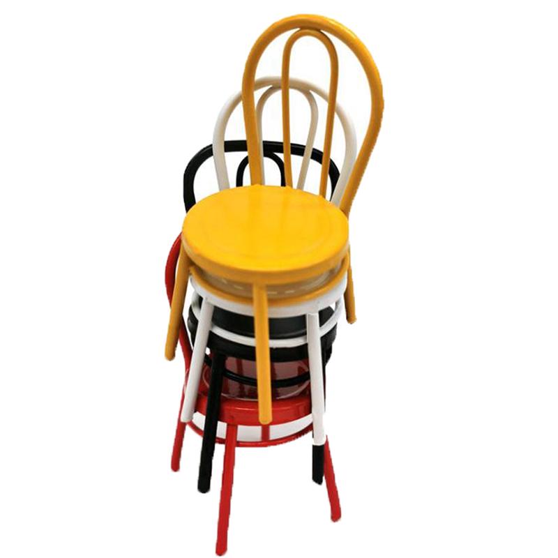 1/12 Dollhouse Miniature Furniture Metal Chair Doll House Accessories