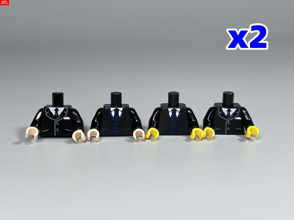 MOC Bricks Suit Series Chef Bridegroom Torso Cloth 4cm Figure Body Part Educational Building Blocks Assembled Toys Plastic Doll