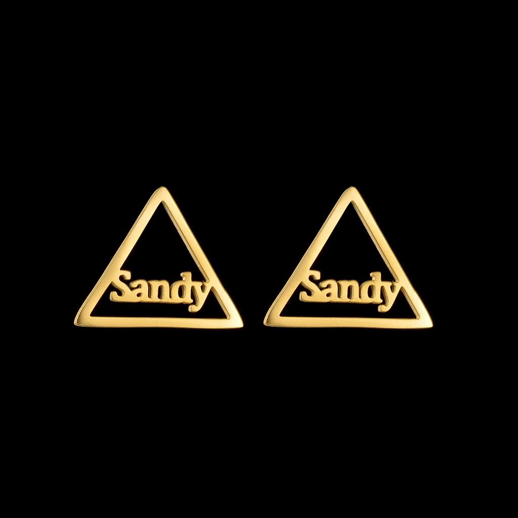 Atoztide Custom Name Stud Earring for Women Frosted Heart Star Stainless Steel Jewelry Trend 2025 Personalized Mother's Day Gift