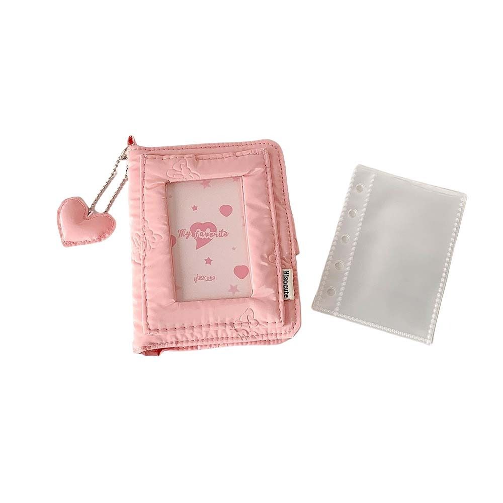 Hanging Decoration Photo Photocard Frame With Heart Keychain Card Protective Case  Girls Gift
