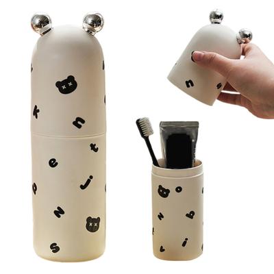 Travel Mouthwash Cup Large Capacity Toothbrush Holder Portable Storage Box Toilet Cup Lightweight Toothbrush Organizer