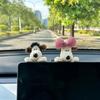 Master Dog Plush Dashboard Ornament - Cute Car Interior Decoration Figurine