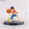 New One Piece Anime Figure Fire Fist Luffy Ace Sanji Battle Model Dolls PVC Sabo Action Figurine Zoro Ghost Three-Knife Toys