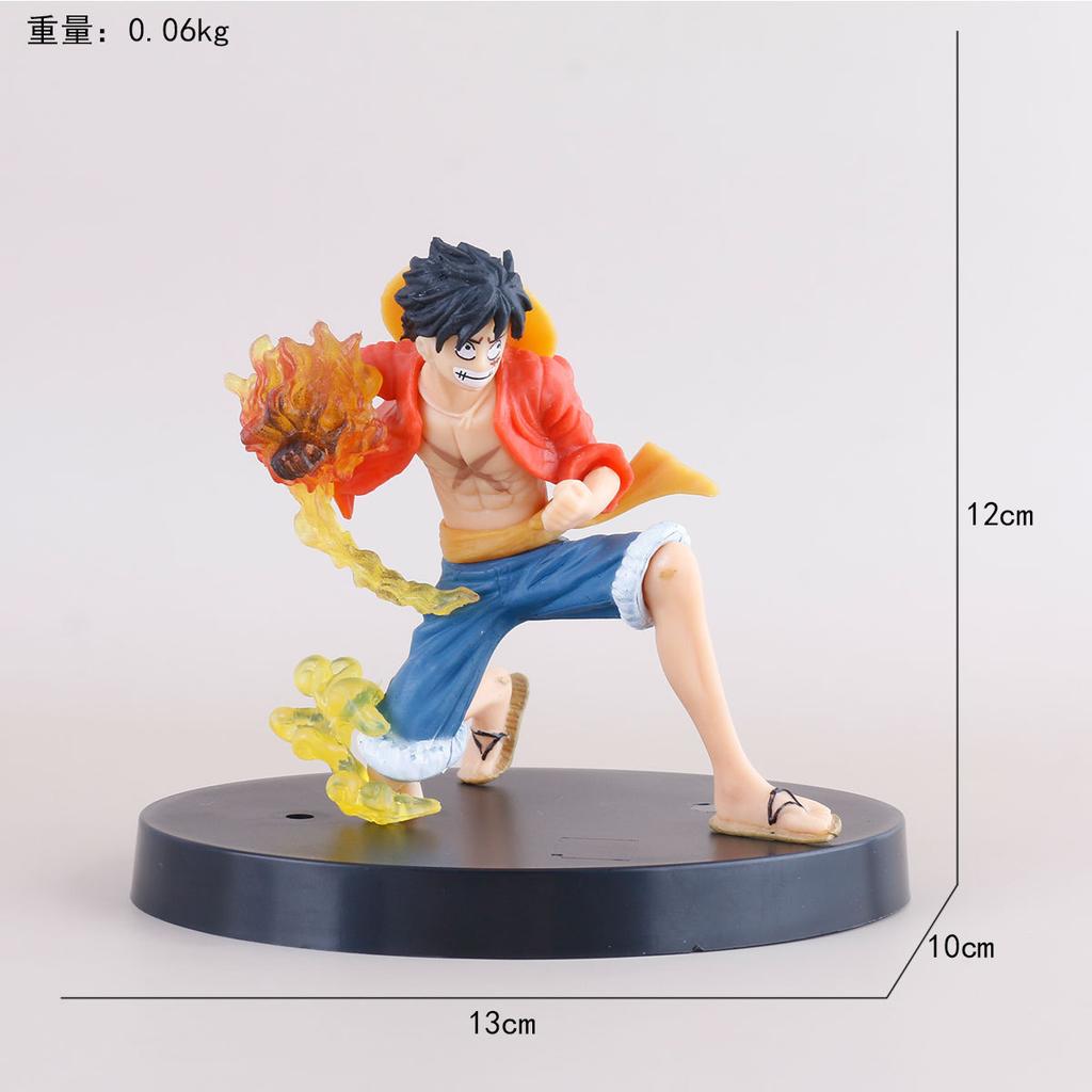 New One Piece Anime Figure Fire Fist Luffy Ace Sanji Battle Model Dolls PVC Sabo Action Figurine Zoro Ghost Three-Knife Toys