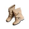 Retro Fashion Pleated Piled Boots Women's 2025 Autumn New Versatile Platform Trouser Boots Martin Boots Western Cowboy Boots