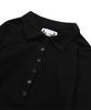 Gillaakaibeu Cross Button Collar Long Sleeve_Black