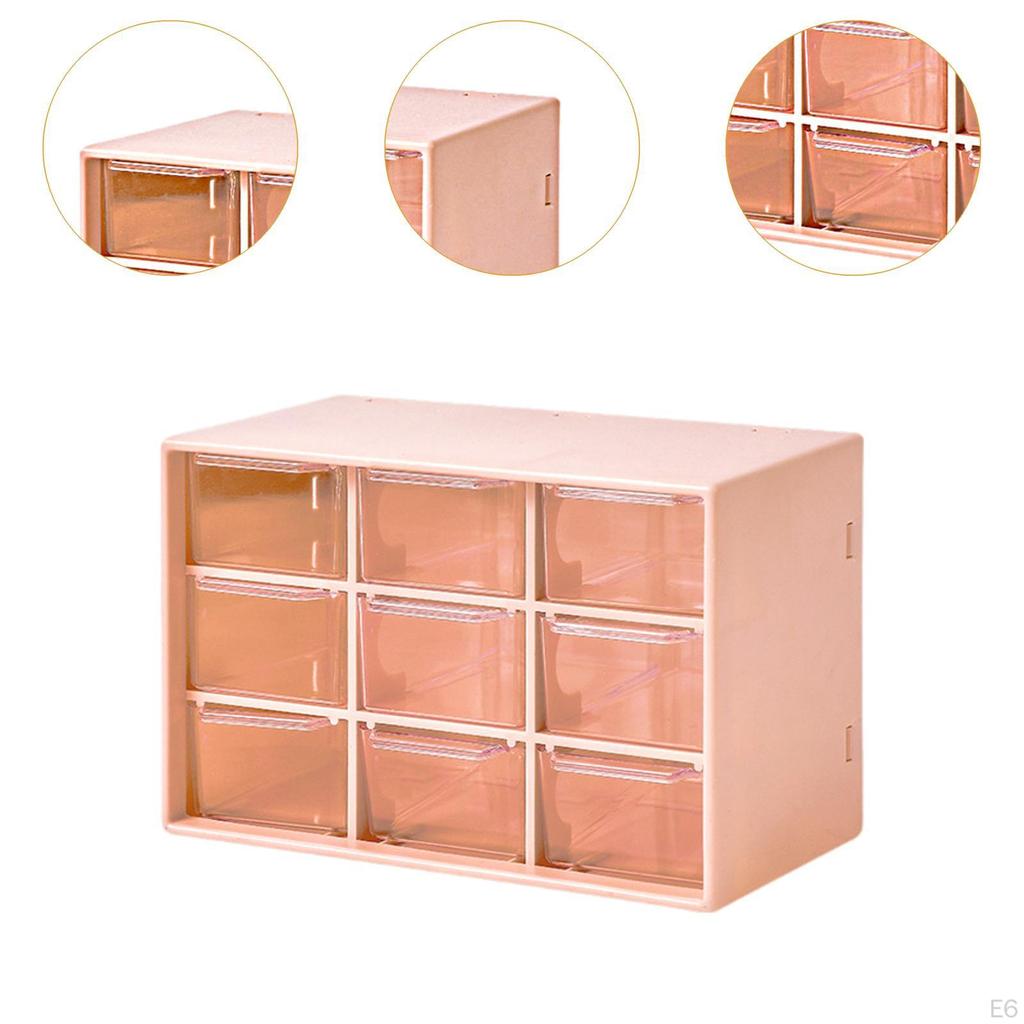 Compact Drawer Organizer for Desktop Use, Storage Solution with Drawers Beads and Office