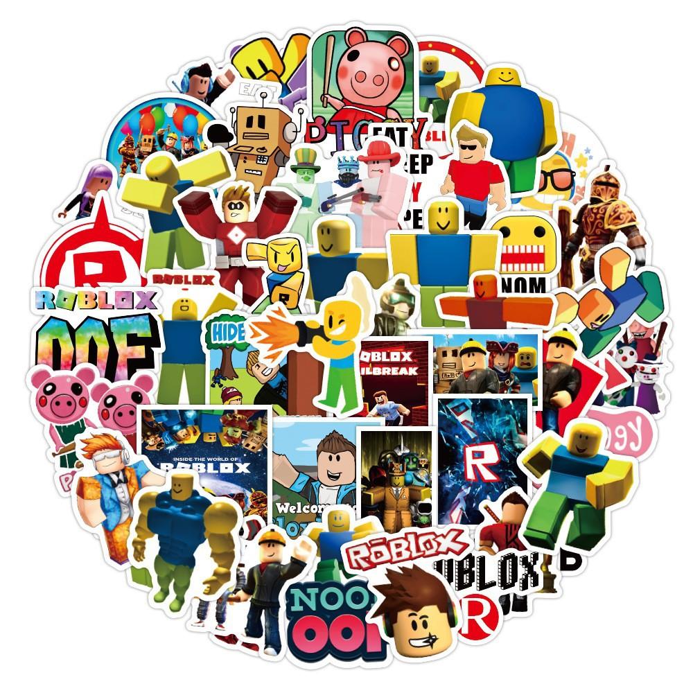 Roblox New Hot Stickers 50 Pcs Waterproof Creative Classical Cartoon Decals For Luggage Laptop Skateboard Fridge Kids Game Fans