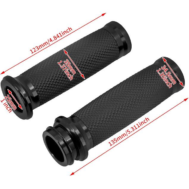 HDBUBALUS 1" Electronic Throttle Defiance Handlebar Grips 25mm Hand Grips Fit for Harley Touring Street Glide Road King Road Glide Electra Glide