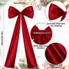 Large Christmas Tree Topper Bow Ornament DIY Ribbon Decor Holiday Home Decoration Wine Red Pink