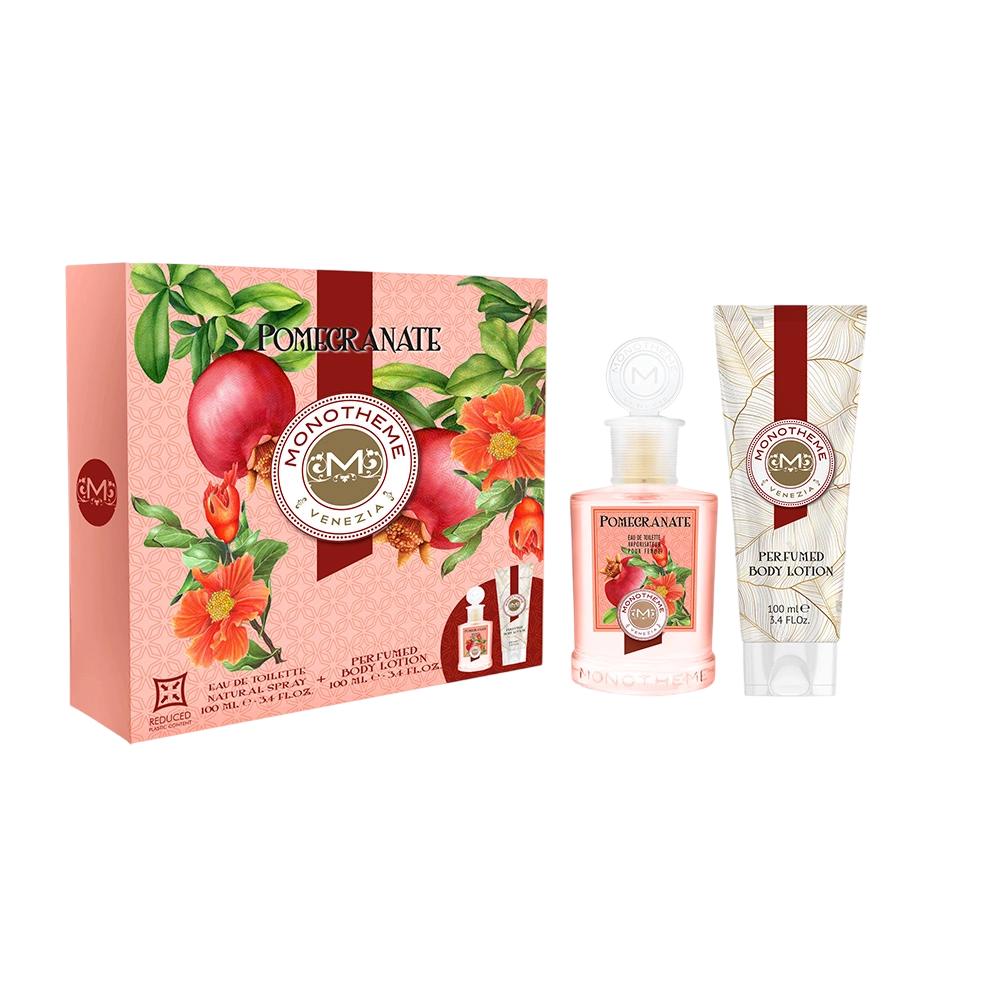 Set Monotheme: Pomegranate, Eau De Toilette, For Women, 100 Ml + Pomegranate, Cleansing, Shower Gel, For All Skin Types, 100 Ml