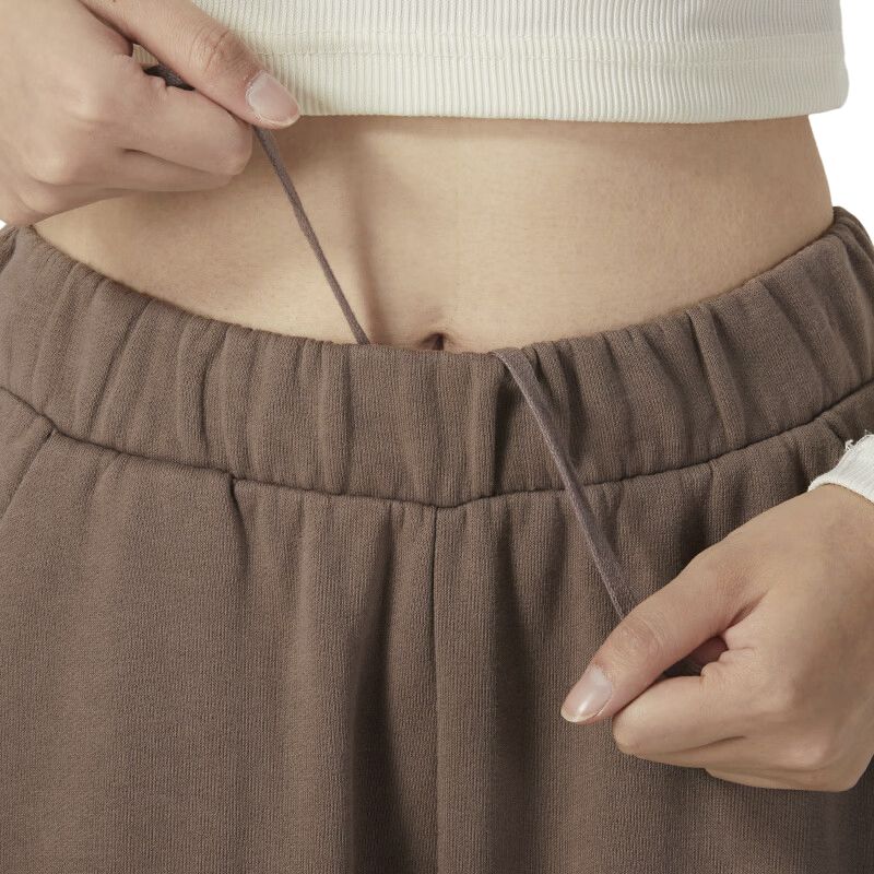 Puma Solid Color High-Waisted Pleated Casual Pants Women bottoms Brown 625169-95
