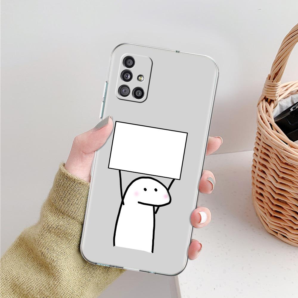 Case For Samsung A15 A13 A35 A55 A51 A71 A41 A31 A21S A05 A17 A23 A25 A33 A53 A73 5G A07 4G Cover Cute Matchstick Men Couple