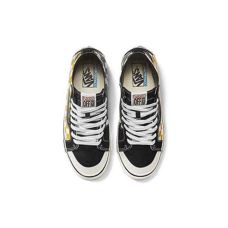 Vans SK8 Unisex High Top Skate Shoes Yellow White Checkerboard VN0A3MV1314