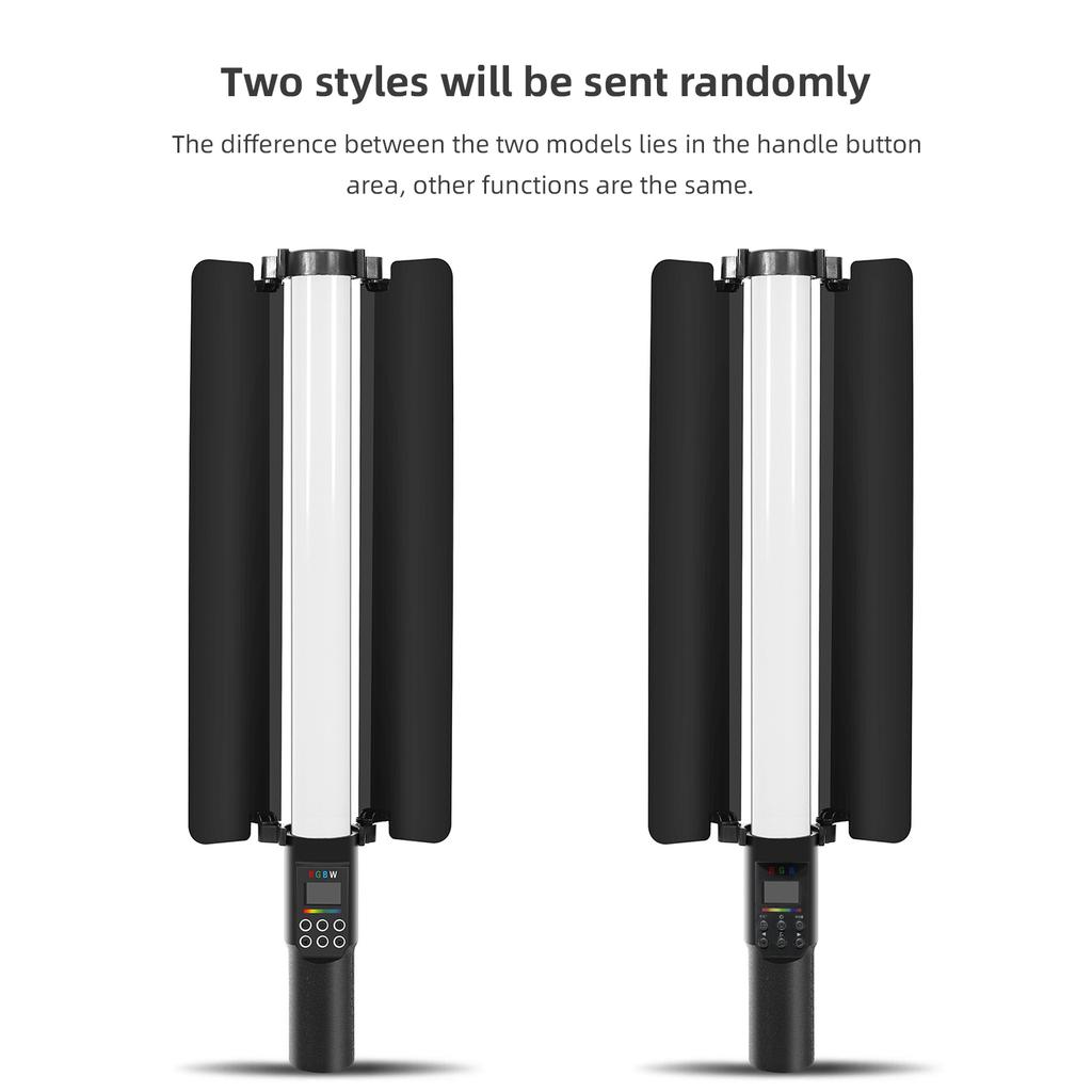 Handgehaltene RGB-Lichtröhre LED-Videolichtstab mit Abschirmklappen 3000K 6500K Dimmbar 18 Lichteffekte Eingebaute Batterie