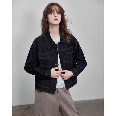 DEMANA Cloud Cotton Blend Retro Women's Denim Jacket