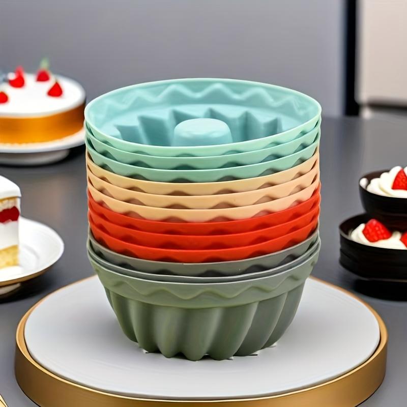 36pcs Silicone mini brownie baking cups are non-stick, heat-resistant, and reusable cake molds suitable for cupcakes and desserts, perfect for