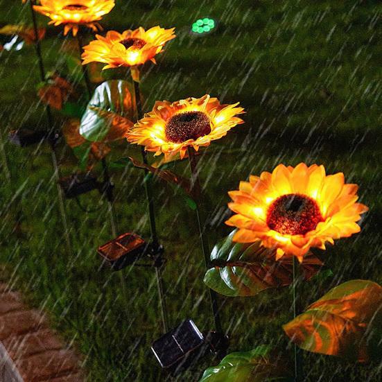 Solar Sunflower Light LED Garden Artificial Flower Light with 36956 Sunflowers Outdoor Waterproof Stake Light for Backyard Flower Bed