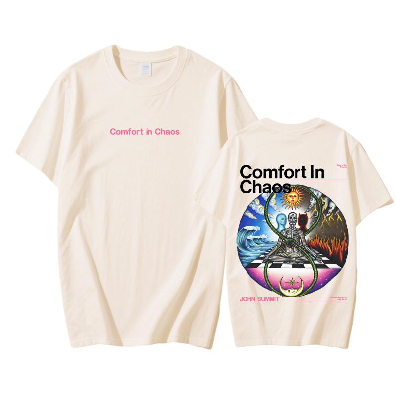 John Summit T-Shirt Sommer Hip Hop Sänger Gleicher Stil T-Shirt Kurzarm 100% Baumwolle Kleidung Weiblich/Männlich Retro Tops