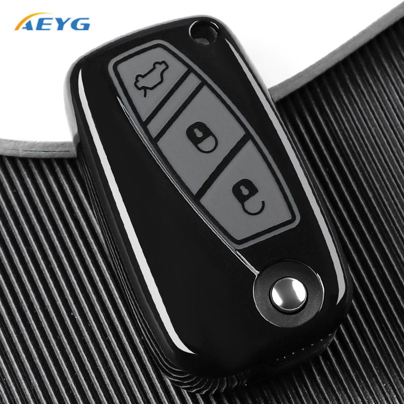 

For Fiat 500 Panda Idea Stilo Ducato Punto Bravo Grande Minibus Doblo Car Remote Key Case Cover Shell Fob Tpu Auto Accessories