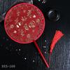 Classical Chinese Bride Wedding Circular Fan Chinese Style Bridesmaid Embroidery Wedding Fan Ancient Style Cheongsam Red Round Fan Female
