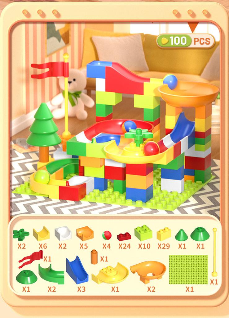 Children Maze Ball Tracks Slider Blocks DIY toy Early Educationtoy Kids Gift city Building Blocks Funnel Slide Blocks Toys