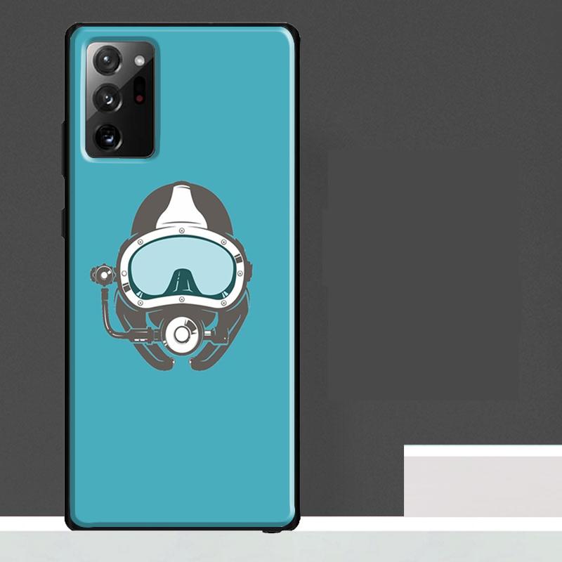 Scuba Diver Mask Diving Case For Samsung Galaxy S20 FE S21 S22 S23 Ultra Note 10 20 Ultra S8 S9 S10 Plus Cover Coque