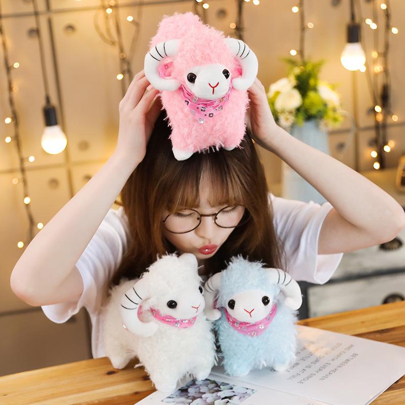 Cute simulation sheep doll doll lamb plush toy girl children girl gift cute birthday gift