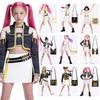 Girls Demon Pop Singer Hunters Costume Stage Outfit Idol Costume, Kids Halloween Costumes Singers Leader Cosplay